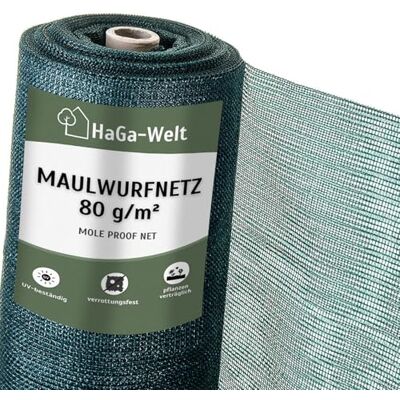 HaGa Rete per talpe – 3 m x 20 m – Rete di protezione contro le talpe – efficace allontanamento delle talpe sotto prato e prato – adatto agli animali e spaventapasseri HaGa Rete per talpe – 3 m x 20 m – Rete di protezione contro le talpe – efficace allontanamento delle talpe sotto prato e prato – adatto agli animali e spaventapasseri