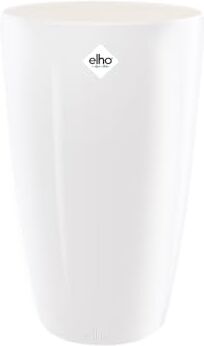 Elho Brussels Diamond Round High Vaso di Fiori, Bianco, 27x27x44 cm