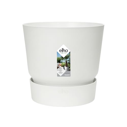 Elho Greenville Round 30 Vaso per Esterno Ø 29.5 x H 27.8 cm Bianco/White
