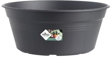 Elho Green Basics Vaso, Nero, 33 cm