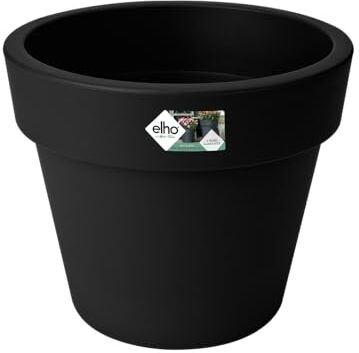 Elho Green Basics Vaso, Nero, 30 cm