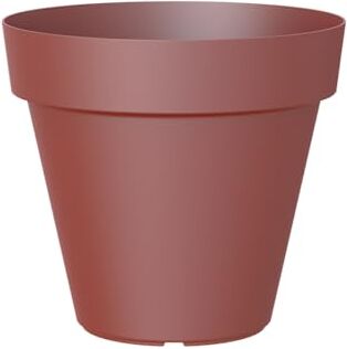 Artevasi Capri, Vaso Rotondo in plastica, 25 cm, Colore Rosso Scuro