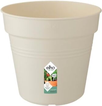 Elho Green Basics Growpot 27 cm – Vaso da fiori, in cotone, bianco, 27 x 27 x 24.8 cm