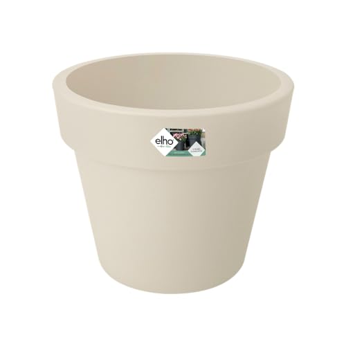 Elho verde Basics vaso alto 40 cm – Vaso da fiori, in cotone, bianco, 39.1 x 39.1 x 32.8 cm