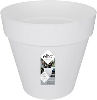 Elho Loft Urban Round Vaso da Giardino, Bianco, 24.5x24.5x22.2 cm