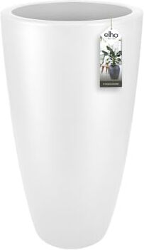 Elho Pure Soft Round High Vaso, Bianco