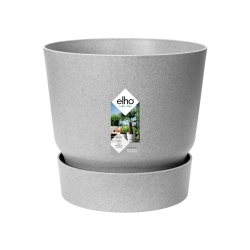 Elho Greenville Round Vaso, Grigio, 20 CM