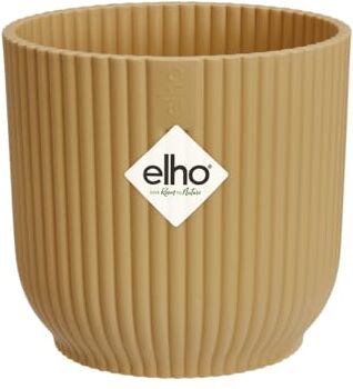 Elho Vibes Fold Round Mini 11 Vaso per Piante da Interno Ø 11.1 x H 10.5 cm Giallo/Butter Yellow