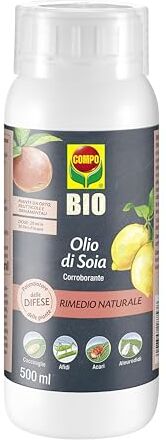 Compo BIO Olio di Soia Concentrato, Potenziatore delle Difese delle Piante nei confronti di Insetti, Afidi, Acari e Cocciniglia, 100% Naturale, 500 ml