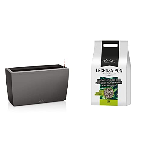 Lechuza 18803 Owl Premium Pot CARARO kit completo, antracite metallizzato (70 x 30 x 43) PON 18 LITRI NEUTRO0