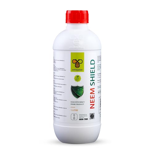 smileybee Olio di Neem per Piante 1L Concentrato e Solubile in Acqua 100% Biologico, Formula Potenziata Repellente Naturale contro Cimici, Afidi, Cocciniglia, Ragnetto Rosso, Zanzare, Insetti