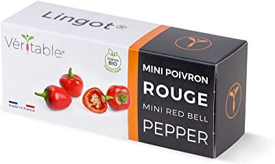 Véritable Lingot® Mini peperoni Rossi BIO Compatibile con Orti Interni Exky® Ricarica pronta all'Uso Substrato con Semi Integrati