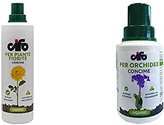 CIFO Concime Liquido Per Piante Fiorite 1 Lt & Concime Liquido Per Orchidee 200 Ml