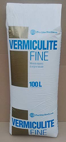 Vialca Vermiculite Sacco LT.100 INERTE SUBSTRATO Leggero FAVORISCE LA Nascita dei Semi