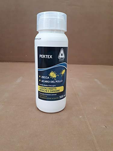 adama PERTEX 500ML INSETTICIDA ACARICIDA per STALLE E POLLAI per Uso Professionale