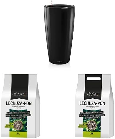 Lechuza Set Completo Vaso Rondo Premium 40 Pon, Substrato minerale e inorganico, a rilascio graduale di sostanze nutritive, confezione 6 L PON 18 LITRI NEUTRO