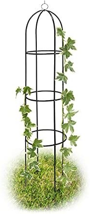 Relaxdays 6x Grigliato a Colonna, Graticolato per Piante Rampicanti, Supporto Resistente alle Intemperie, H:190 cm, Verde