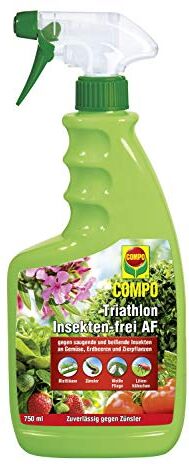 Compo Triathlon AF Senza Insetti, Lotta Contro Insetti succhiatori e mordenti su Verdure, Fragole e Piante Ornamentali, 750 ml