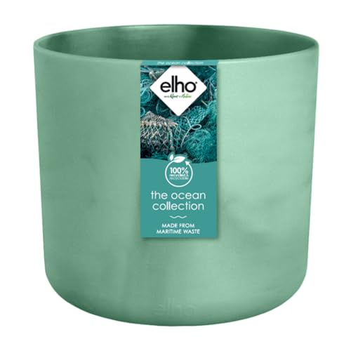 Elho The Ocean Collection Round 18 Vaso per piante Nata dal riciclaggio dei rifiuti del mare Materiale riciclato al 100% Ø 18.3 x H 16.7 cm