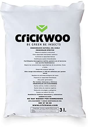 Crickwoo Humus di vermi puro, fertilizzante per piante, Formato ,2KG, fertilizzante organico naturale, ricco di microrganismi, adatto a tutte le colture