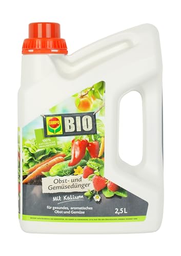 Compo Bio, fertilizzante per frutta e verdura, fertilizzante per tutti i tipi di frutta e verdura, fertilizzante liquido naturale, 2,5 litri
