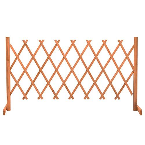 Gecheer Traliccio da Giardino Arancione 150x80 cm Massello di Abete,Traliccio Estensibile in Legno,Graticolato in Legno,Traliccio per Rampicanti da Esterno,per piante rampicanti