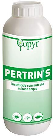 COPYR Pertrin S :Insetticida Concentrato contro Insetti volanti, Mosche, Zanzare, Insetti striscianti e Blatte scarafaggi flacone 1 LT