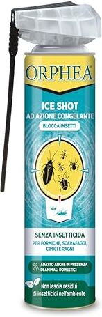 Orphea Ice Shot Spray – Spray ad azione congelante – Blocca formiche, ragni, cimici e scarafaggi – Senza insetticida Sicuro per gli animali domestici – Non lascia residui nell’ambiente