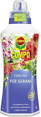 Compo Concime per Gerani, Liquido, Per fioriture magnifiche e foglie robuste, 1 l