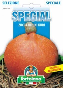 L'ORTOLANO Sementi di ortaggi ibride e selezioni speciali ad uso amatoriale in buste termosaldate (80 varietà) (ZUCCA UCHIKI KURI)