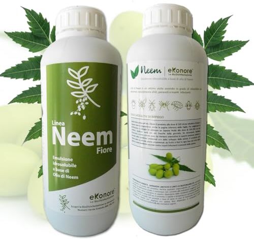 La Bio Disinfestazione Bioneem Olio di Neem Protezione Naturale 1000 ML da Insetti con Repellente Concentrato: Sicuro per Famiglie e Animali, Ideale per Casa e Giardino Formula Potente, Ecologica e Duratura