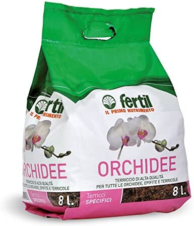 Qsweet Fertil Orchidee Terriccio Specifico per Tutte le Orchidee Confezione 8 Litri