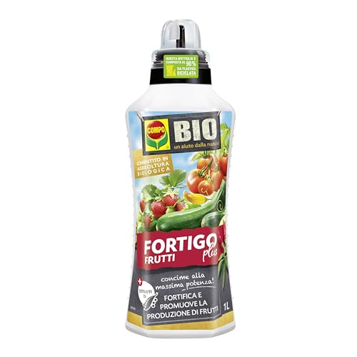 Compo BIO FORTIGO Plus Concime Organico per Frutti, Concime Liquido, Consentito in Agricoltura Biologica, 1 L