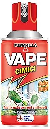 Vape Insetticida, Contro le Cimici e Ragni, Spray ad Azione Rapida, efficace in pochi secondi, 300ml