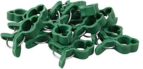 Windhager Clip per Piante, Mini mollette per Piante, Supporto per Piante, Clip per Fiori, Clip per Orchidee, 15 Pezzi, Colore Verde