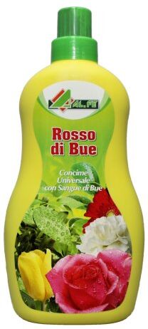 AL.FE CONCIME Rosso di Bue Concime Liquido Completo per Tutte Le Piante Ornamentali e da Orto. Ricco in Azoto con Alghe e microelementi. 1 kg