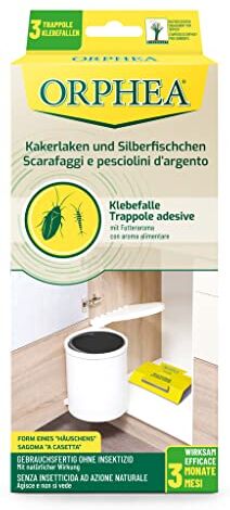 Orphea , Trappola Scarafaggi e Pesciolini d'Argento, Effetto a Lunga Durata, senza Insetticidi, per Pesci d'Argento