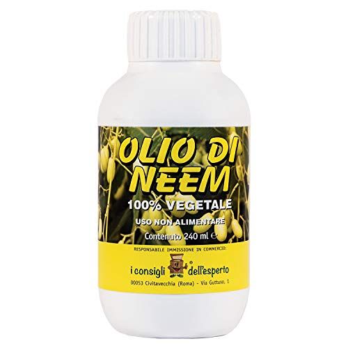 Dell Olio Di Neem 240ml Repellente Naturale per Piante Contro Insetti e Parassiti Nocivi Puro e spremuto a freddo