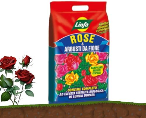 EURO PLANTS VIVAI Concime per Rose – Arbusti da Fiore – Linfa –  Kg