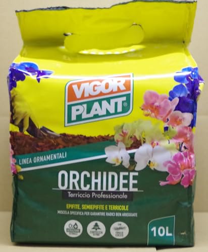 Generico Terricci e Substrati di qualità professionale per la coltivazione delle piante disponibili di varie marche, tipologia e quantità (3, Terriccio per orchidee Vigorplant da 10 litri)