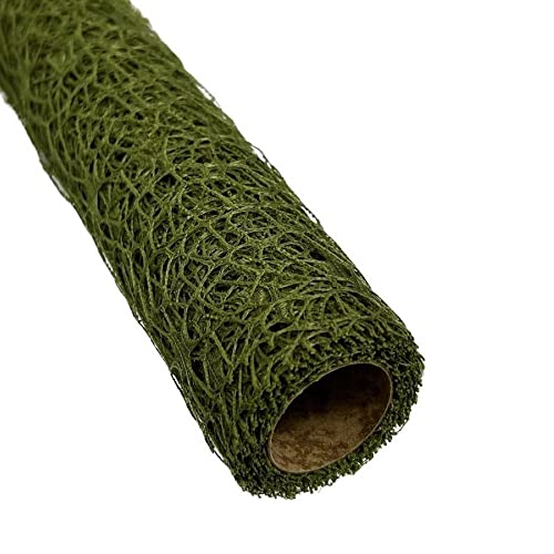 Generico Rotolo Polycotton Rete Spider 50 cm x 5 Yards 4,60 Metri   Effetto Ragnatela Ragno Composizione Fiori Floreale bomboniere (Verde Muschio)