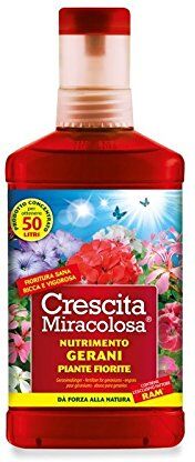 Blumen Concime liquido per Gerani e piante fiorite CRESCITA MIRACOLOSA 750ml