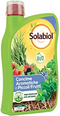 Solabiol Concime Liquido Biologico per Aromatiche e Piccoli Frutti con Tecnologia Natural Booster, 1L