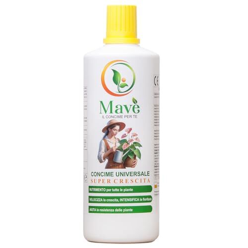 Mavè - il concime per te Mavè concime per piante NPK Super Crescita Concime liquido fertilizzante universale per piante, fiori, frutta, orto 1000 g