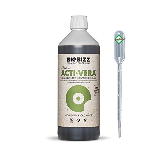 Weedness BioBizz Fertilizzante Acti-Vera 1 litro Fertilizzante Naturale NPK Fertilizzante Grow Bio Orchidee Bonsai Biologiche