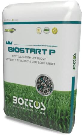 Bottos Concime Fertilizzante per Prato  Bio Start  Tappeto Erboso 25 Kg