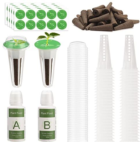 BestAlice Kit di 202 accessori idroponici da giardino per piante, kit di germinazione delle piante compatibile con sistema di coltivazione idroponica per giardino interno