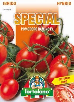 L'ORTOLANO Sementi Di Ortaggi Ibride E Selezioni Speciali Ad Uso Amatoriale In Buste Termosaldate (80 Varietà) (Pomodoro Ramino F1)