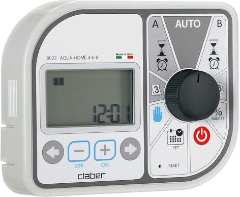 Claber Aqua-Home 4-6-8 , programmatore per irrigazione interrata fino a 8 valvole