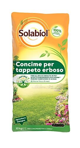 Solabiol 877 Concime Granulare Biologico Tappeto Erboso, Marrone, 10Kg